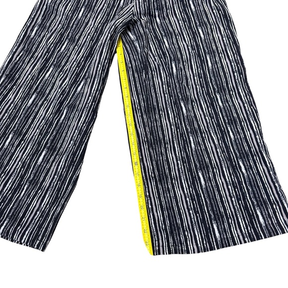 habitat Striped Black and White women wide Pants size Large - Picture 2 of 4